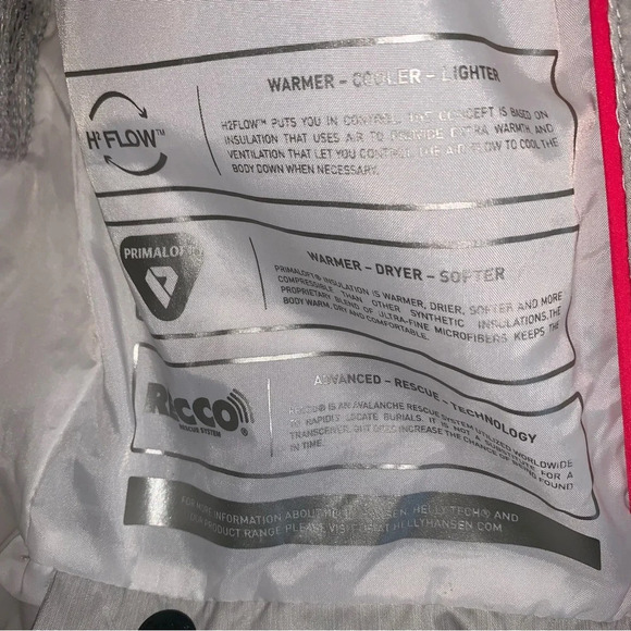 Helly Hansen Women's Prime Ski Jacket Nordic Pink Grey Quilted Faux Fur Trim L - Picture 4 of 10